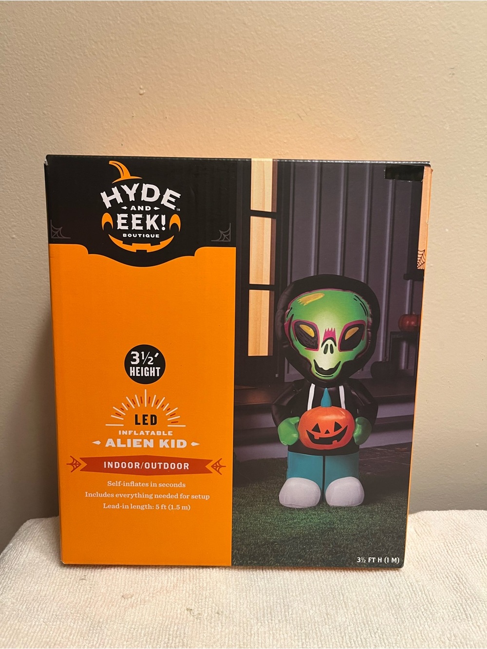 LED Inflatable Alien Kid - Green